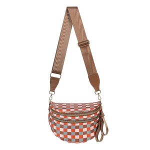 Elegant Checkered GoFree Roomiest Crossbody Bag